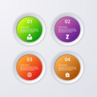 Vector illustration infographics four circles N24
