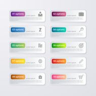 Vector illustration infographics ten options N7