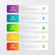 Vector illustration infographic five options N27
