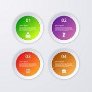 Vector illustration infographics four circles N25