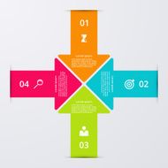 Vector illustration infographics four arrows N2
