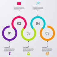 Vector illustration infographic five options N28