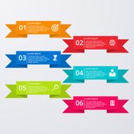 Vector illustration infographics six options N8