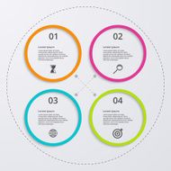 Vector illustration infographics four circles N26