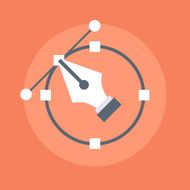 Graphics Design theme flat style minimal stylish colorful vec