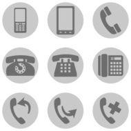 Vector Set of Telephone Icons N4