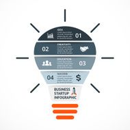 Vector light bulb infographic Template for circle diagram graph presentation N5
