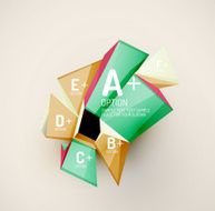 Geometric shapes with sample text Abstract template N153