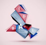 Geometric shapes with sample text Abstract template N154