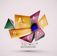 Geometric shapes with sample text Abstract template N155