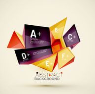 Geometric shapes with sample text Abstract template N156