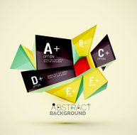 Geometric shapes with sample text Abstract template N158