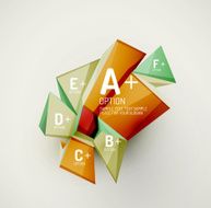 Geometric shapes with sample text Abstract template N162