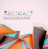 Geometric shapes in the air Vector abstract background N207