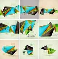 Geometric shapes in the air Vector abstract background N208