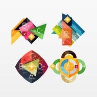 Paper graphics infographic web layouts N3