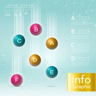 realistic glossy balls infographic elements template
