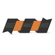 Black origami paper banner