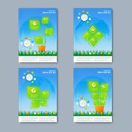 Modern vector set of brochures in the infographics style for