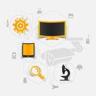 technology sticker infographic N18
