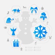 Christmas sticker infographic N12