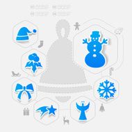 Christmas sticker infographic N16