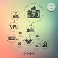 business infographic with unfocused background N108