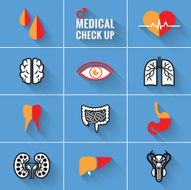 Medical Check Up Icons Man