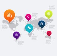 Vector colorful info graphics for your business presentations N162