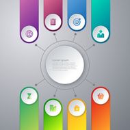 Vector illustration infographics eight options N10