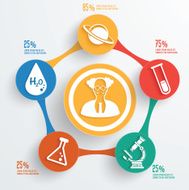 Science info graphic design clean vector N4