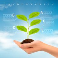 ecology concept infographic template design