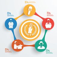 News concept info graphic design clean vector