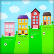 abstract house infographics N3