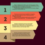 Flat infographic with ribbon pointers