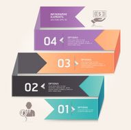 Modern business Infographics arrow origami style N2