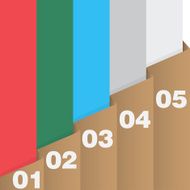 Paper folder infographics vector illustration