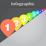 Infographic Template with pointers vector illustration