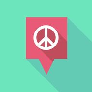 Tooltip icon with a peace sign