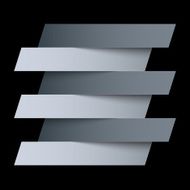 Infographics white and grey paper rectangle banners with shadows on