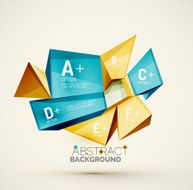 Geometric shapes with sample text Abstract template N163
