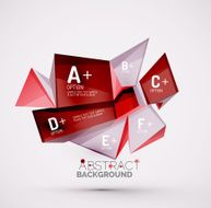 Geometric shapes with sample text Abstract template N166
