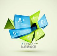 Geometric shapes with sample text Abstract template N167