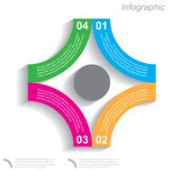 Infographic design template with paper tags N63