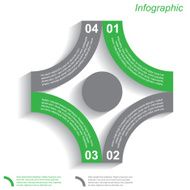 Infographic design template with paper tags N64