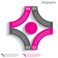 Infographic design template with paper tags N65