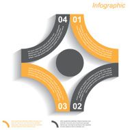 Infographic design template with paper tags N66