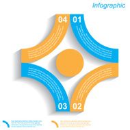 Infographic design template with paper tags N67