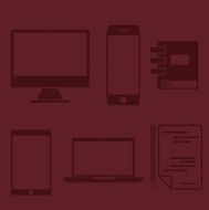 flat design office elements and computer tablet laptop sma
