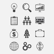 Start-up icon set in flat design style N2